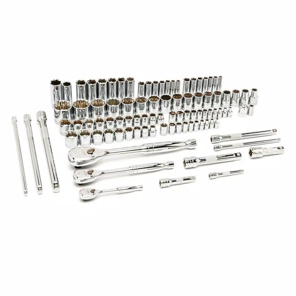 GEARWRENCH 94-Piece Metric and SAE Mechanics Hand Tool Set with EVA Socket Tray