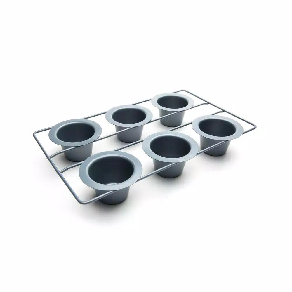 Fox Run Popover Pan Set of 6, Non-Stick Heavy Gauge Carbon Steel Bakeware