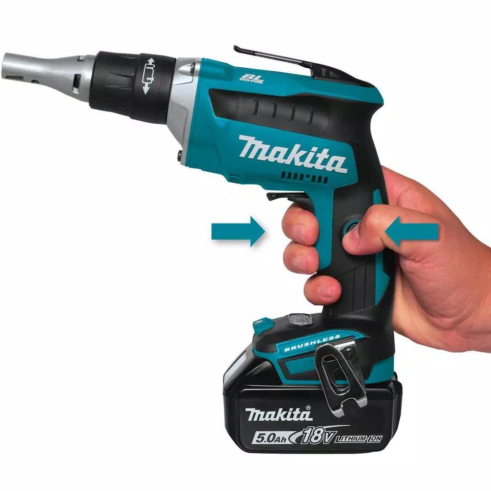 Makita 18V LXT Brushless Drywall Screwdriver & Cut-Out Tool 2-Piece Combo Kit with 5.0Ah Batteries