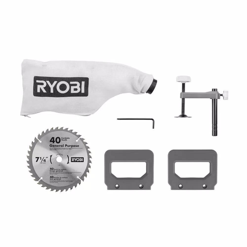 RYOBI 7-1/4 in. Sliding Compound Miter Saw with Stand, 10 Amp, 5350 RPM Kit