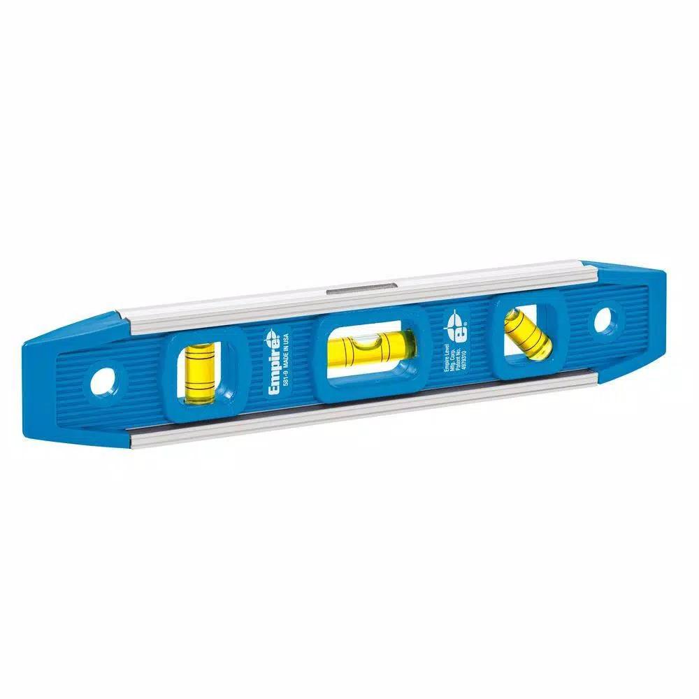 Empire 48 in. Magnetic Aluminum I-Beam Level, 7 in. Rafter Square, and 9 in. Torpedo Level Set