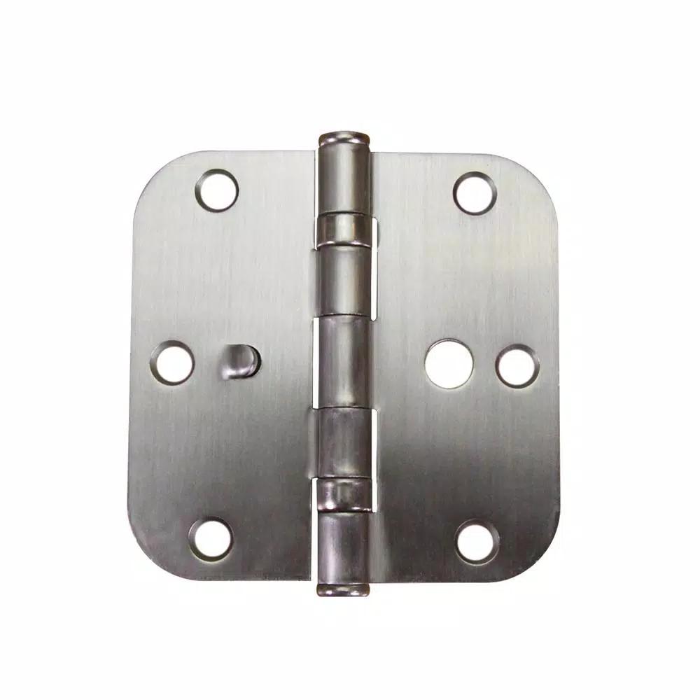 Everbilt 3-1/2 in. Satin Nickel Ball Bearing Door Hinge 3-Pack