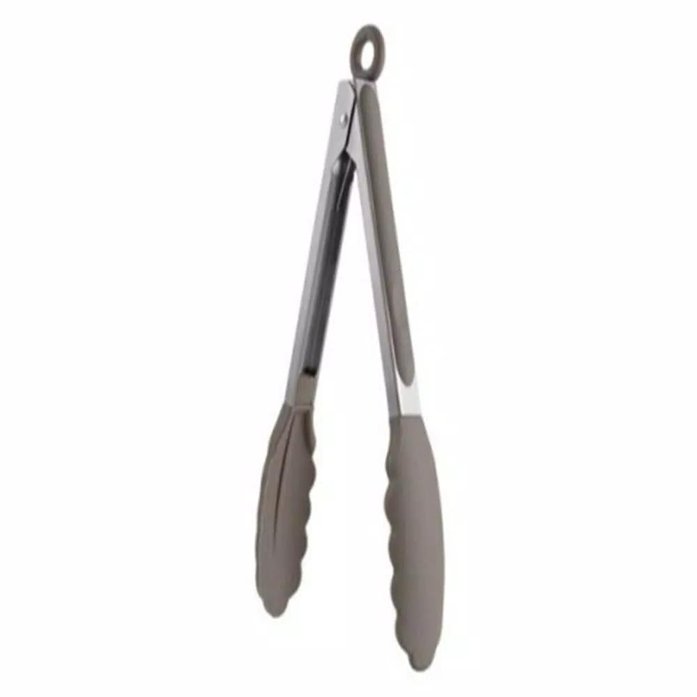 AMERCOOK Florina Silicone and Stainless Steel Food Tongs, Heat Resistant & BPA Free
