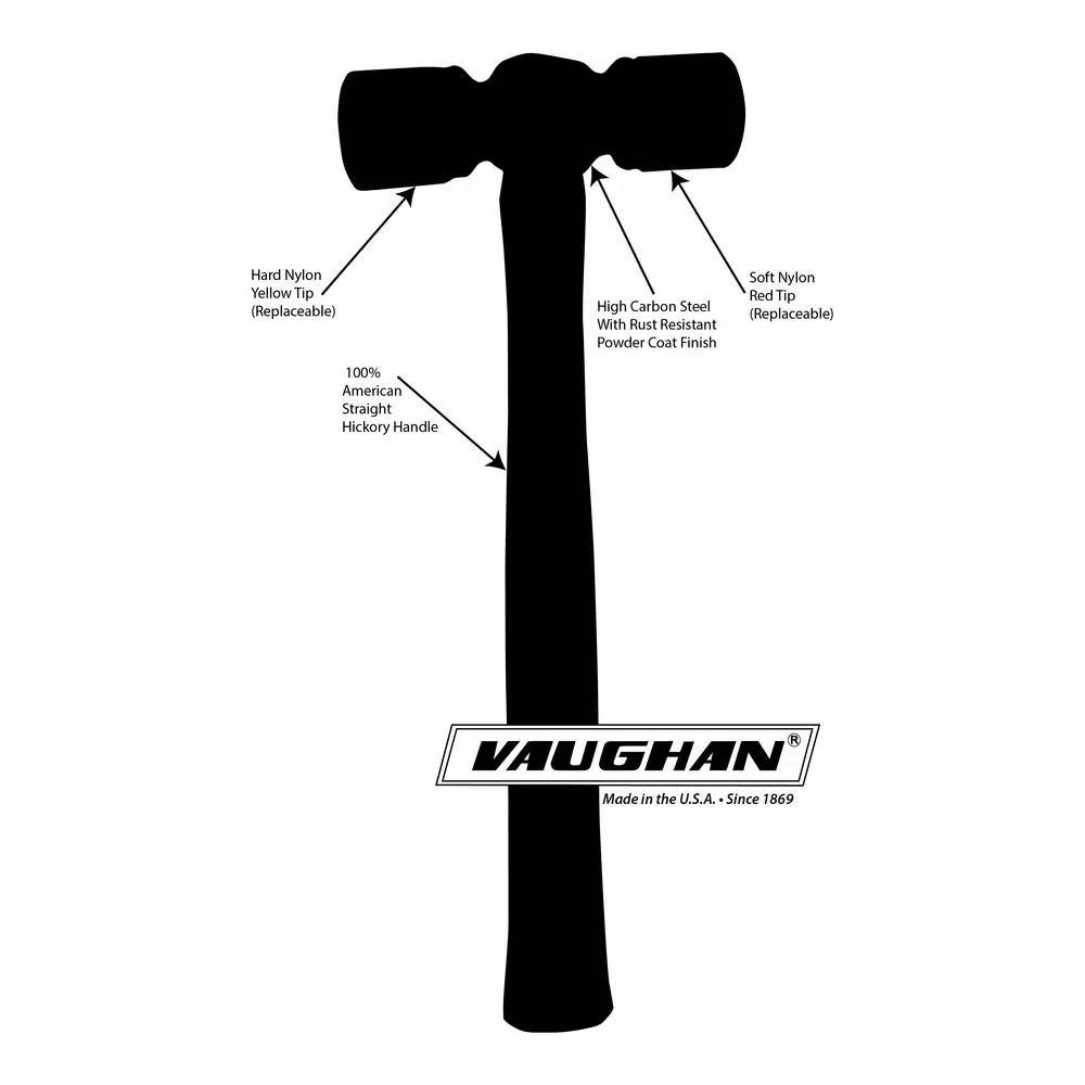 Vaughan 12 oz. Soft Face Mallet with 12.5 in. Hickory Handle