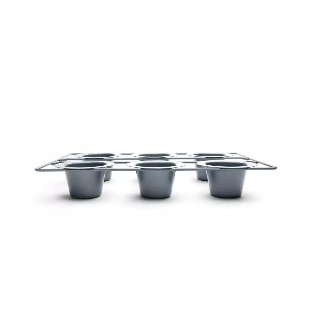 Fox Run Popover Pan Set of 6, Non-Stick Heavy Gauge Carbon Steel Bakeware
