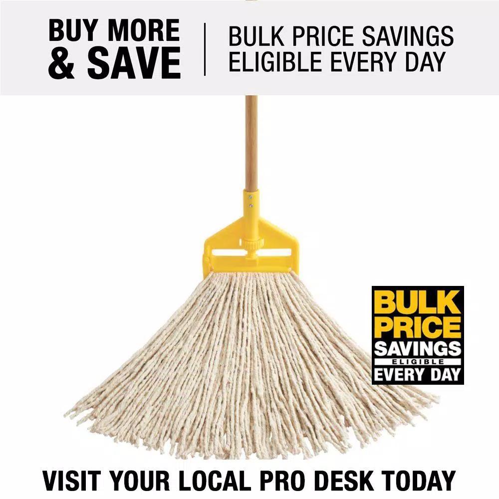 Rubbermaid Commercial Products Rubbermaid Commercial #24 Blend String Mop with 48 in. Wood Handle
