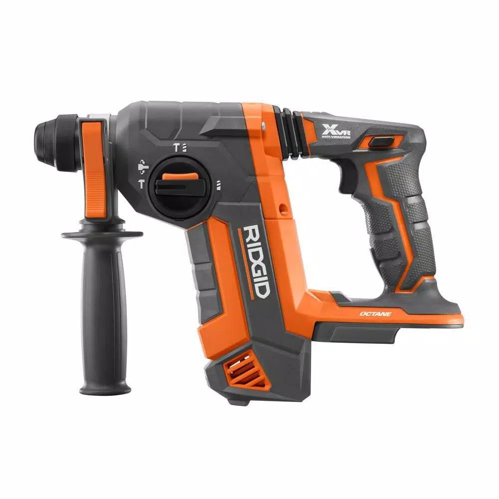 RIDGID 18V OCTANE Brushless 1 in. SDS-Plus Rotary Hammer Kit with 2 Ah Battery and Charger