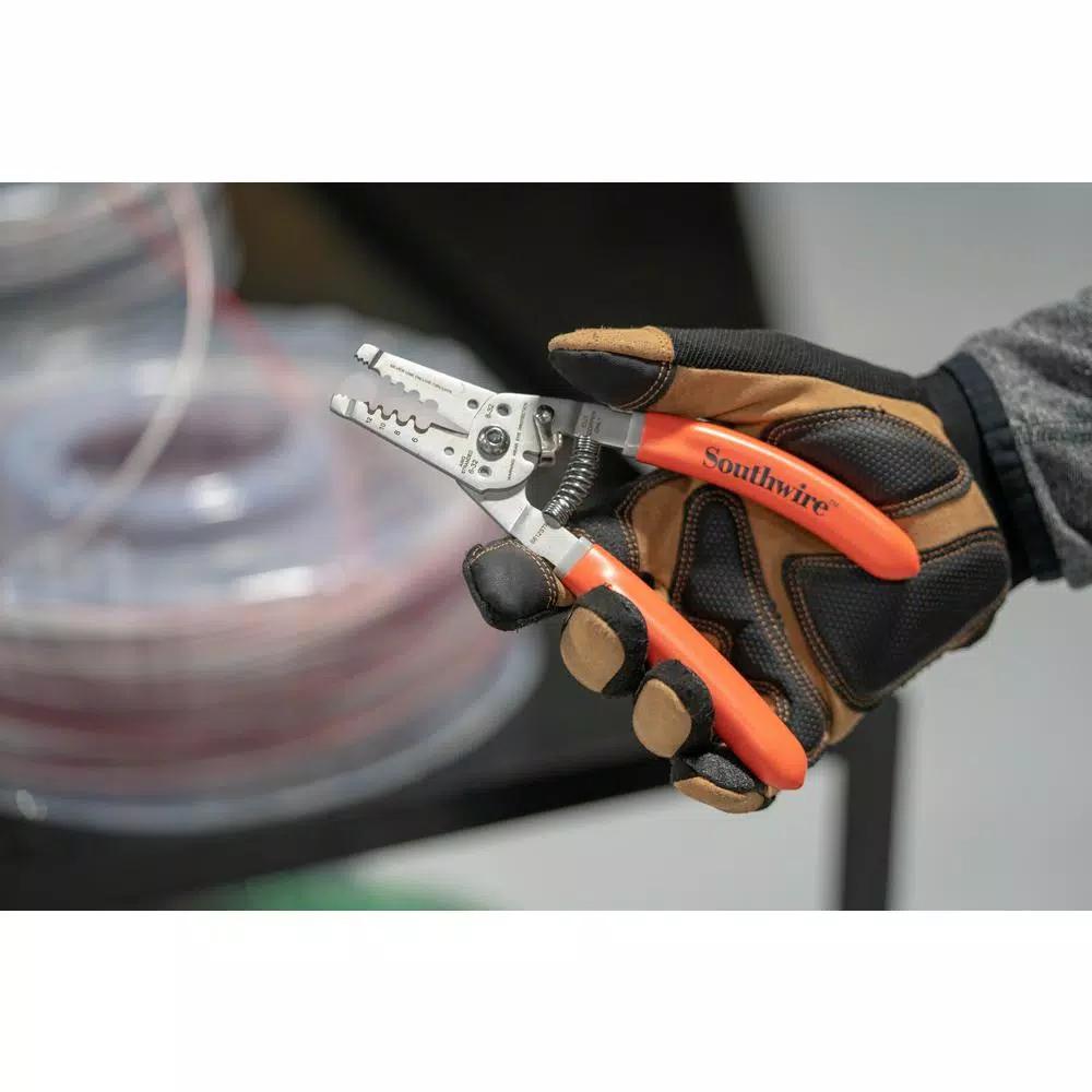 Southwire 6-12 AWG Ergo Wire Stripper, Stainless Steel with Comfort Grip