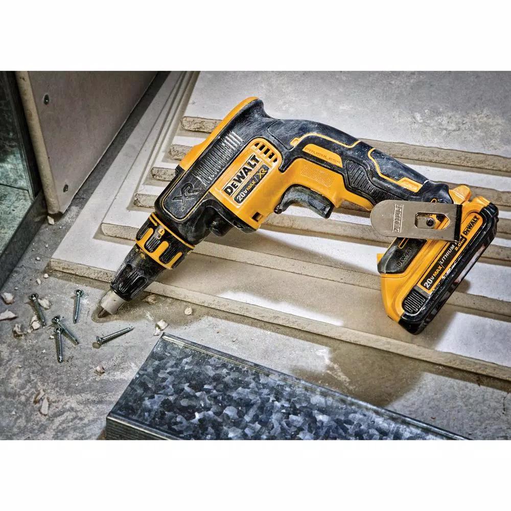 DEWALT 20V MAX XR Brushless Cordless Drywall Screw Gun Kit with (2) 2.0Ah Batteries & Cut-Out Tool