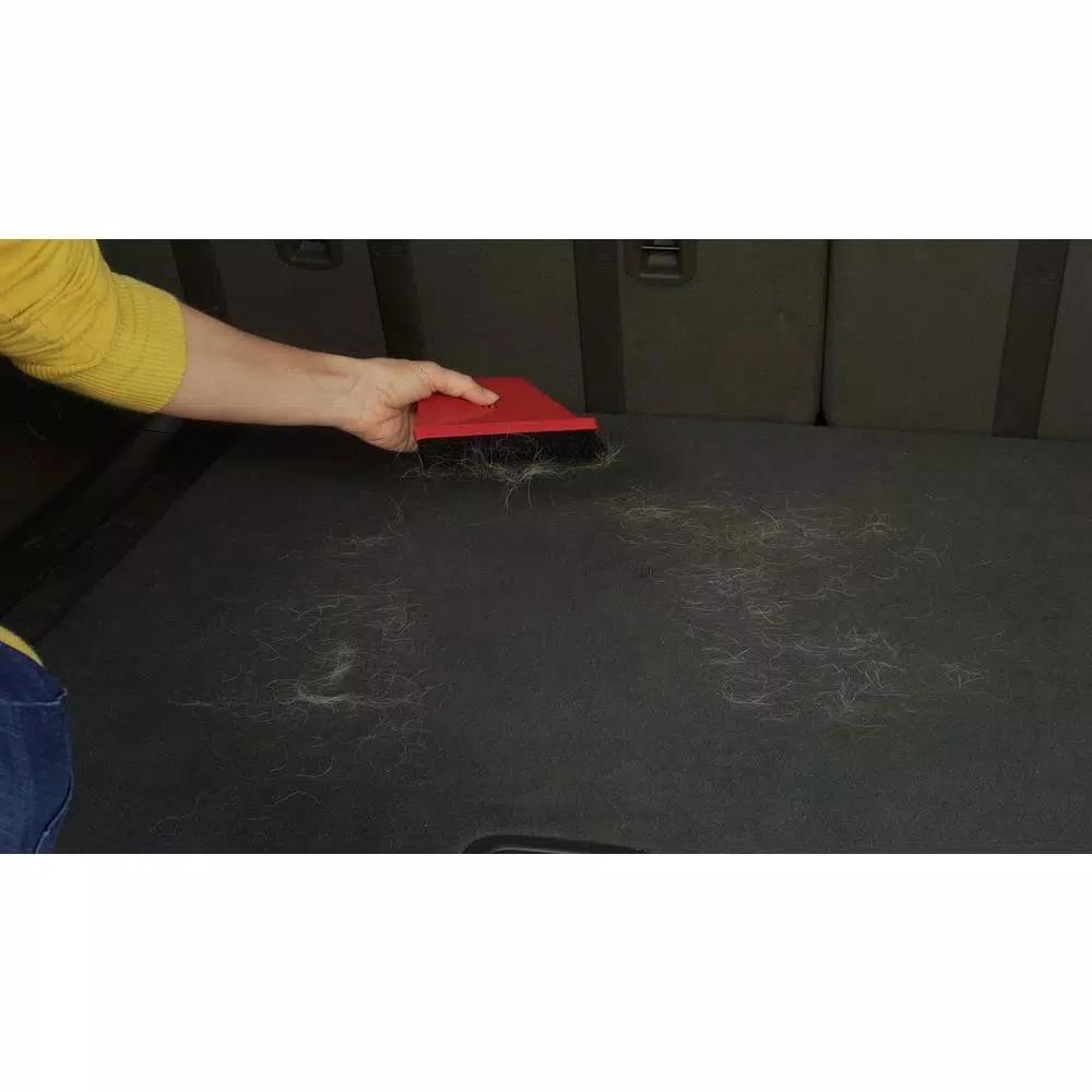 WISP miniWISP 6 in. Red Whisk Broom and 7 in. Dustpan Set with Electrostatic Bristle Seal Technology
