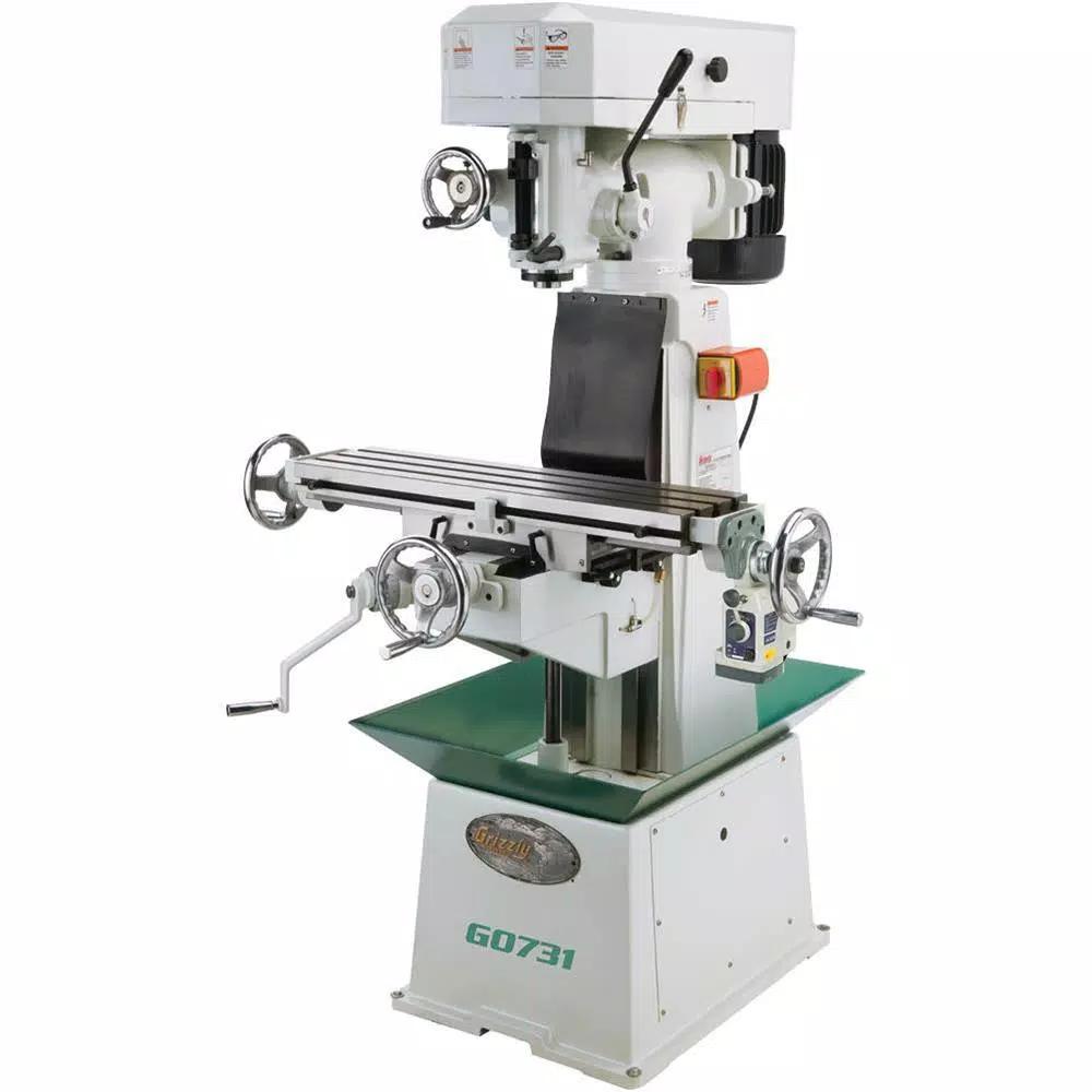 Grizzly Industrial 8 in. x 30 in. Vertical Milling Machine with Power Feed