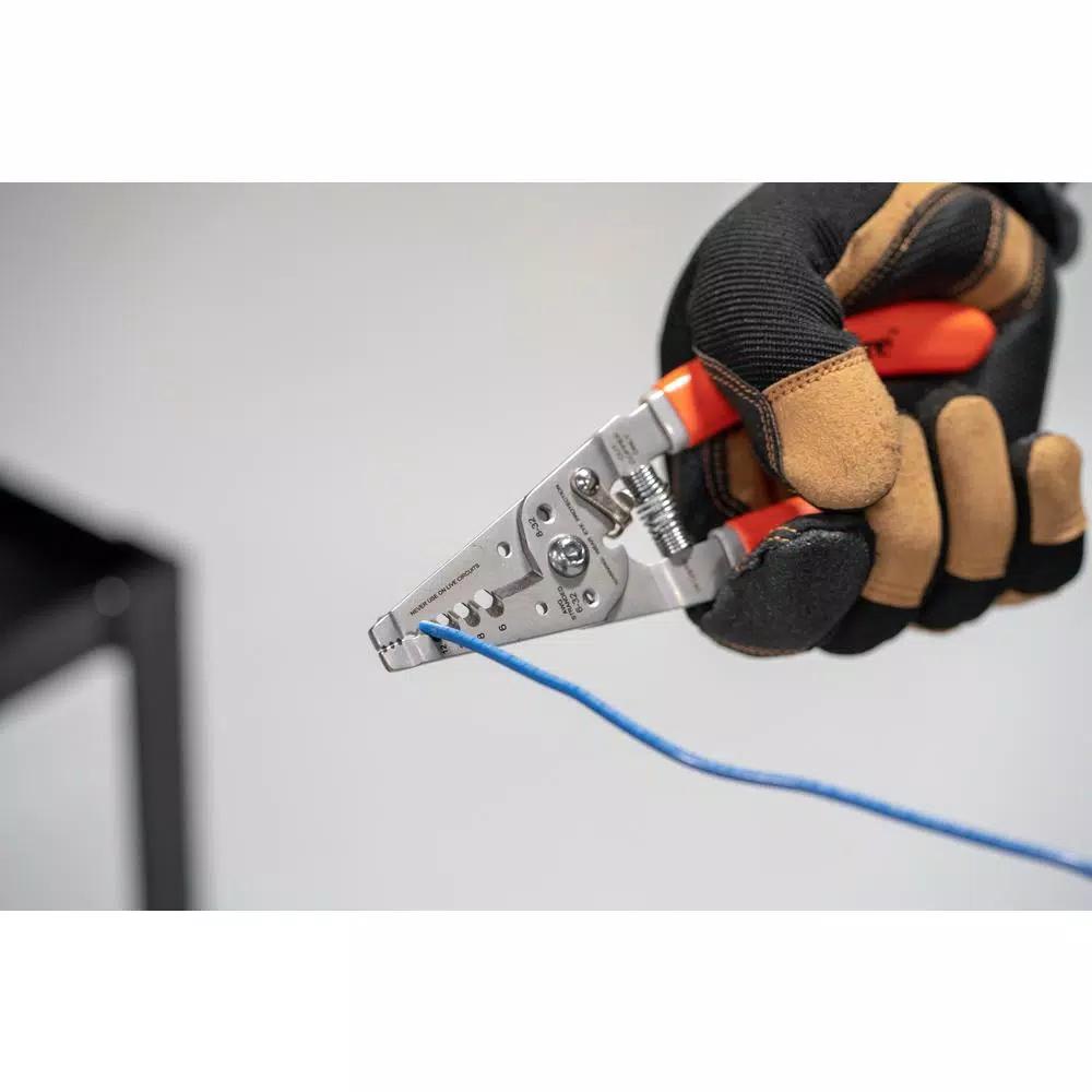 Southwire 6-12 AWG Ergo Wire Stripper, Stainless Steel with Comfort Grip