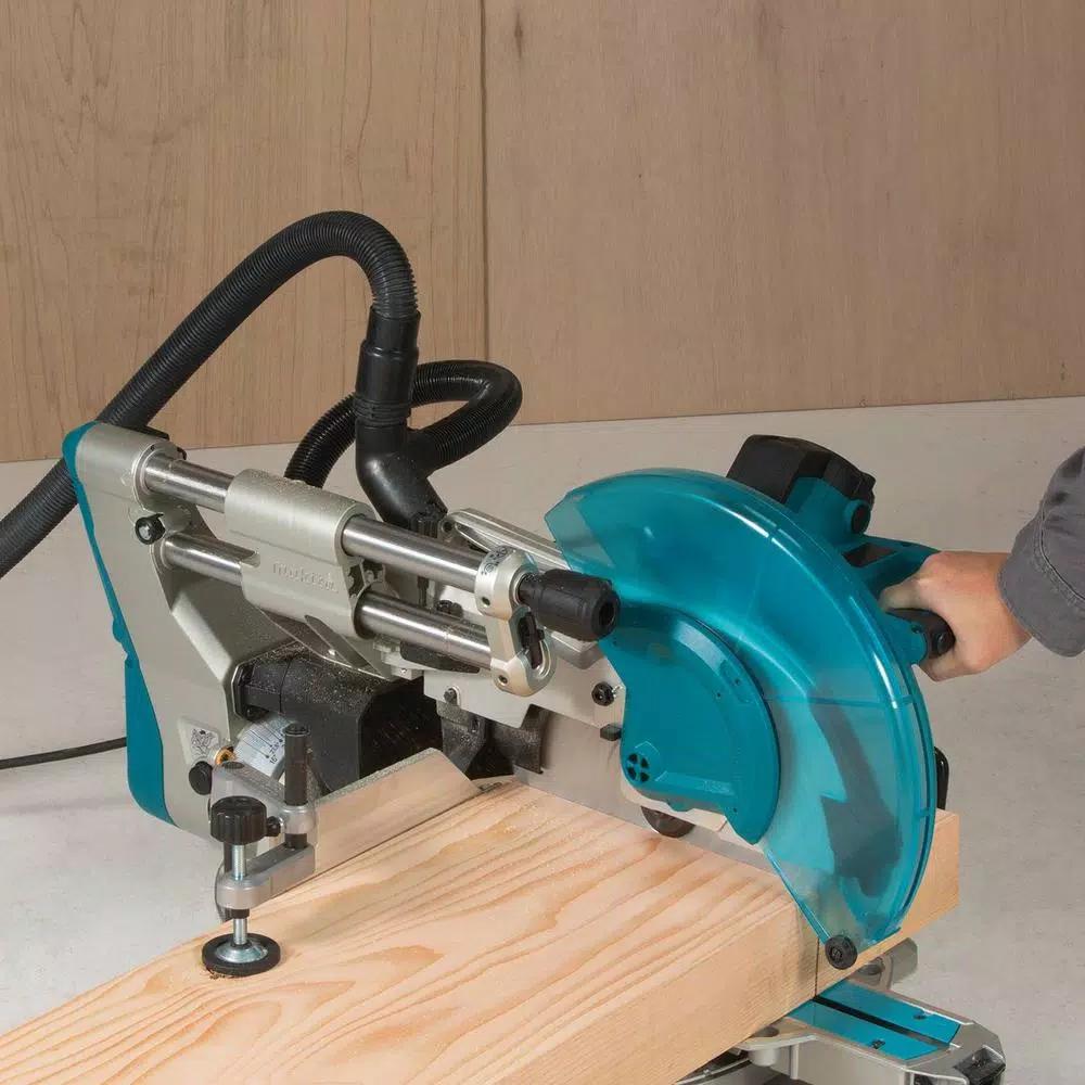Makita 12 in. 15 Amp Dual-Bevel Sliding Compound Miter Saw with Laser & AF601 16-Gauge Finish Nailer Bundle