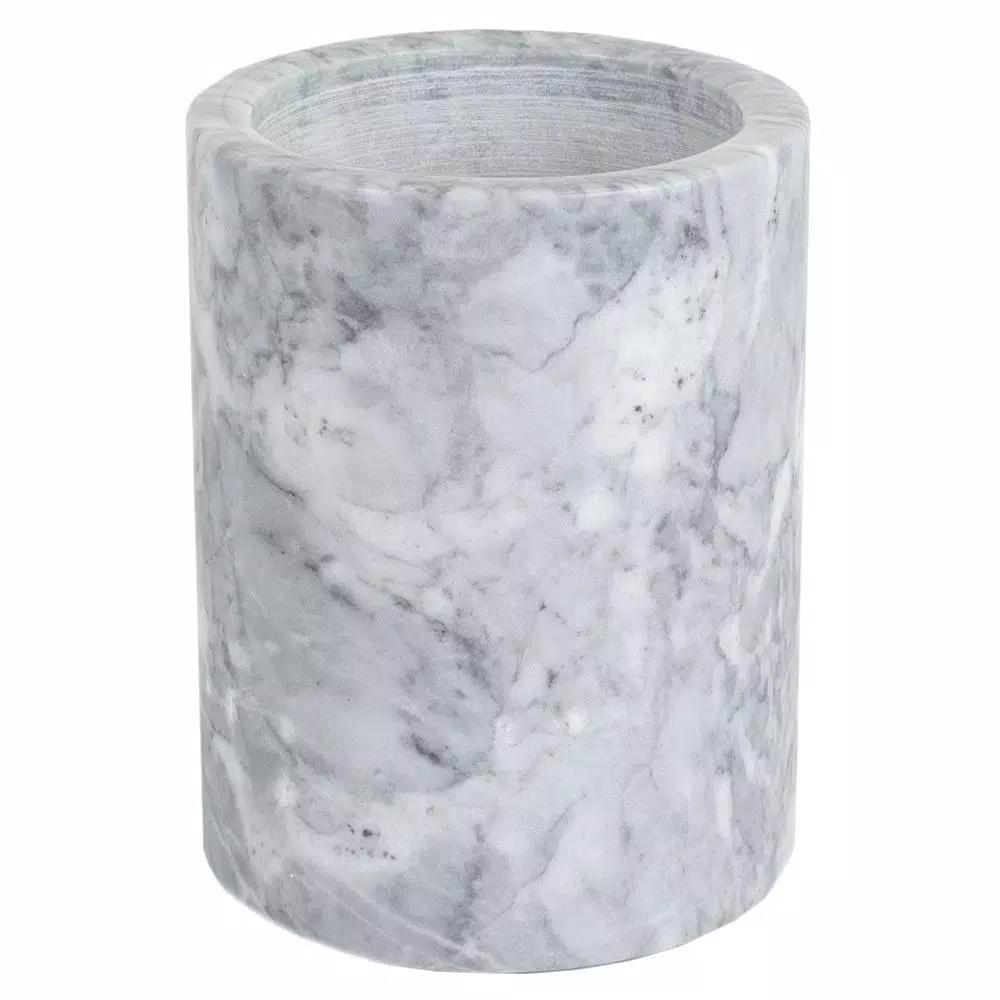 Unbranded White Marble Utensil Holder - Heavy Duty Large Capacity Utensil Crock