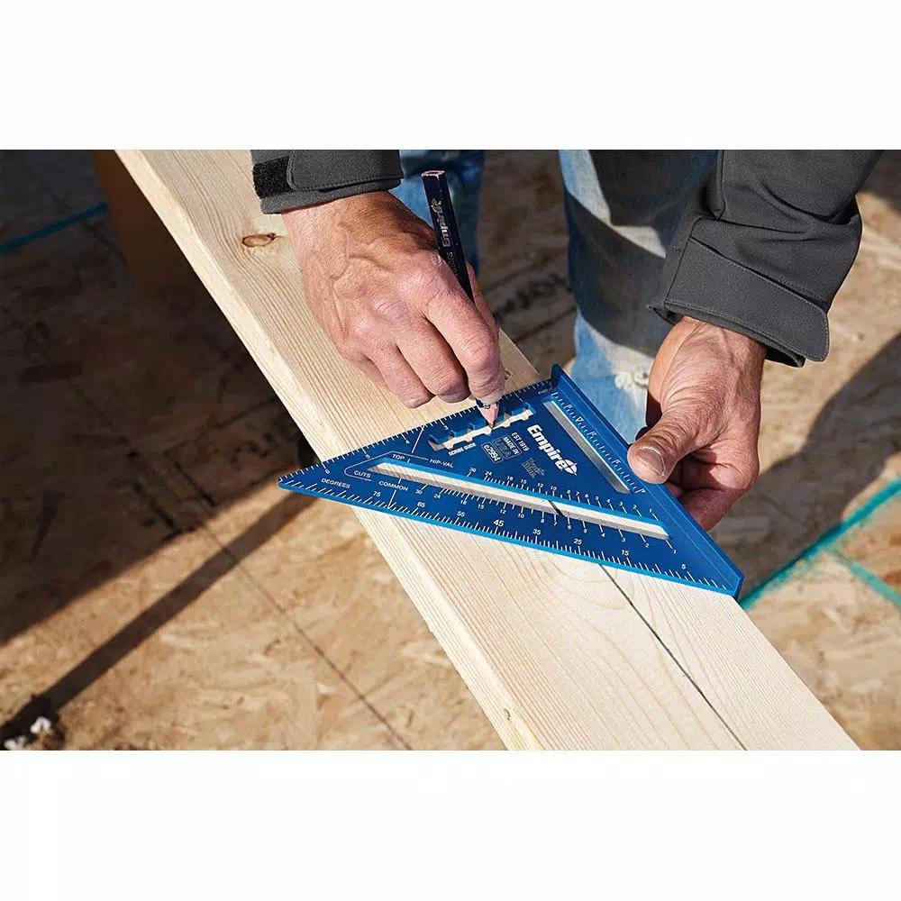 Empire 48 in. Magnetic Aluminum I-Beam Level, 7 in. Rafter Square, and 9 in. Torpedo Level Set
