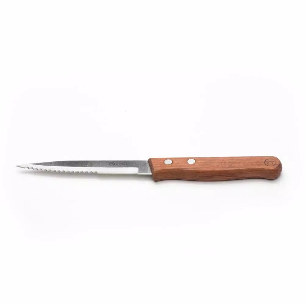 Outset Rosewood 6-Piece Stainless Steel Steak Knife Set with Serrated Edges