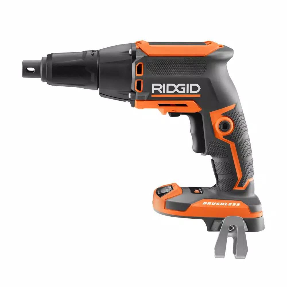 RIDGID 18V Cordless Brushless Drywall Screwdriver with Collated Attachment and Nose Cone (Tool Only)