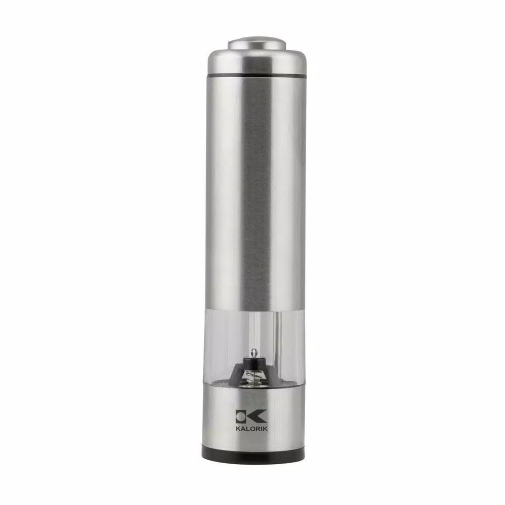 KALORIK Stainless Steel Electric Salt and Pepper Grinder Set with Ceramic Core
