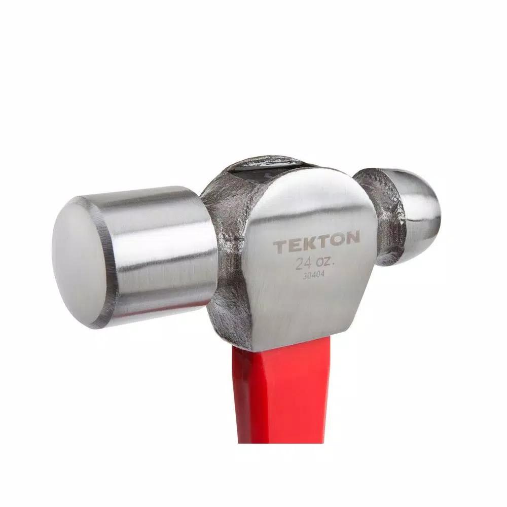 TEKTON 4-Piece Ball Peen Hammer Set, 8, 12, 16, and 24 oz. with Fiberglass Composite Handles