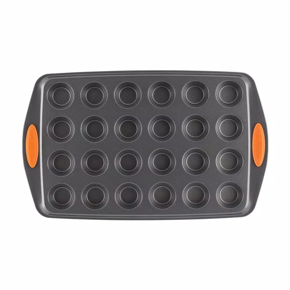 Rachael Ray Oven Lovin' 24-Cup Mini Muffin and Cupcake Pan, Nonstick Aluminum