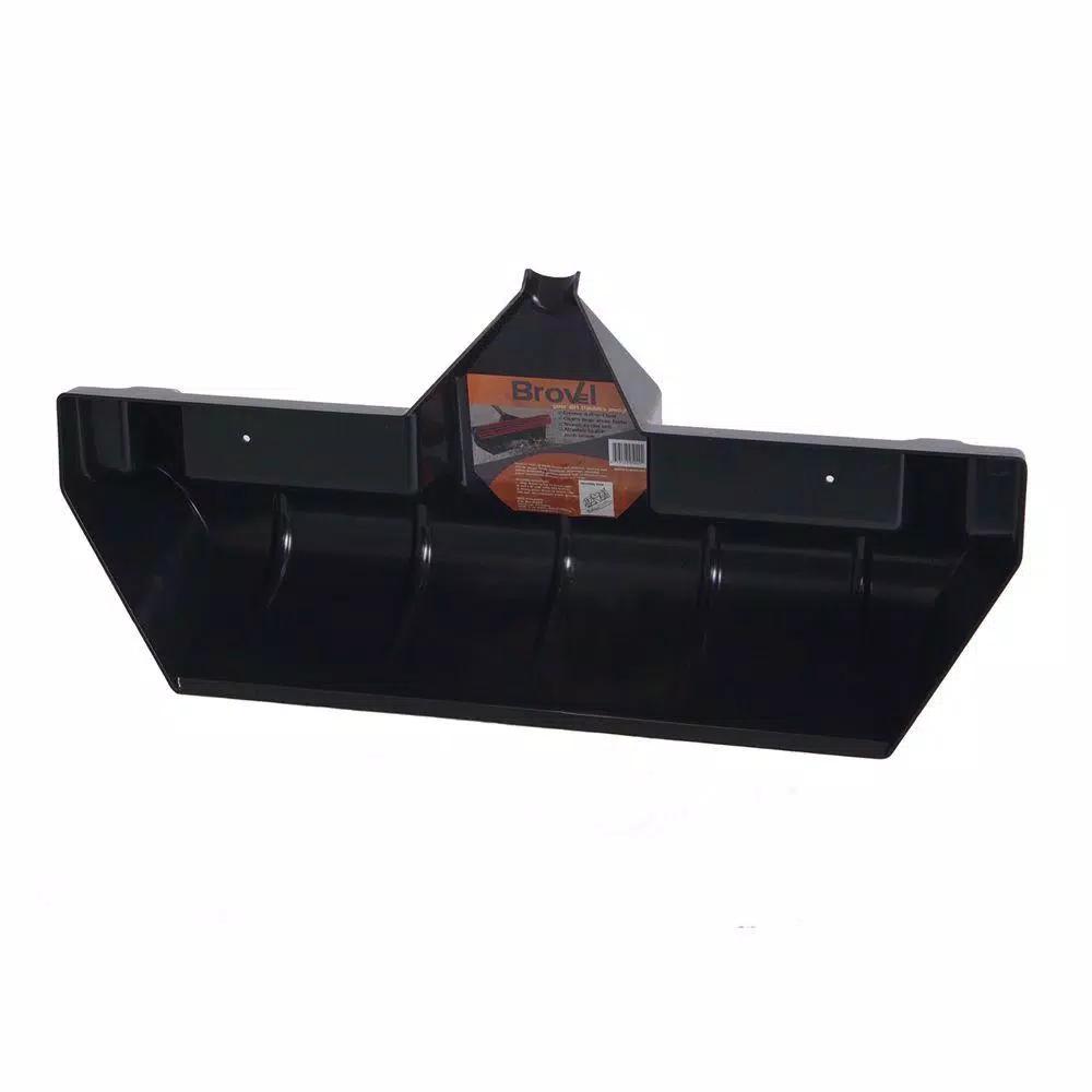 Brovel 2-in-1 Broom Shovel Dust Pan, Attaches to 24 in. Push Brooms