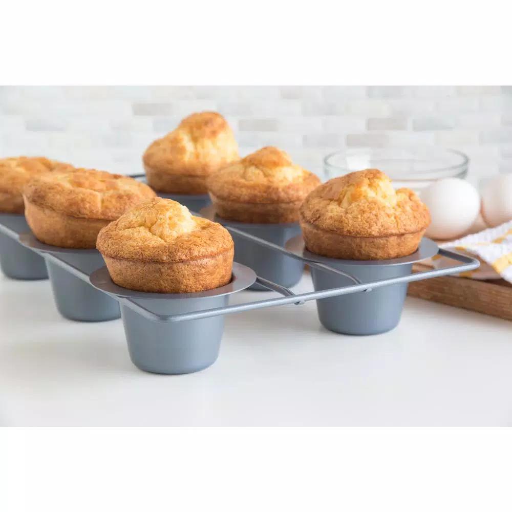 Fox Run Popover Pan Set of 6, Non-Stick Heavy Gauge Carbon Steel Bakeware