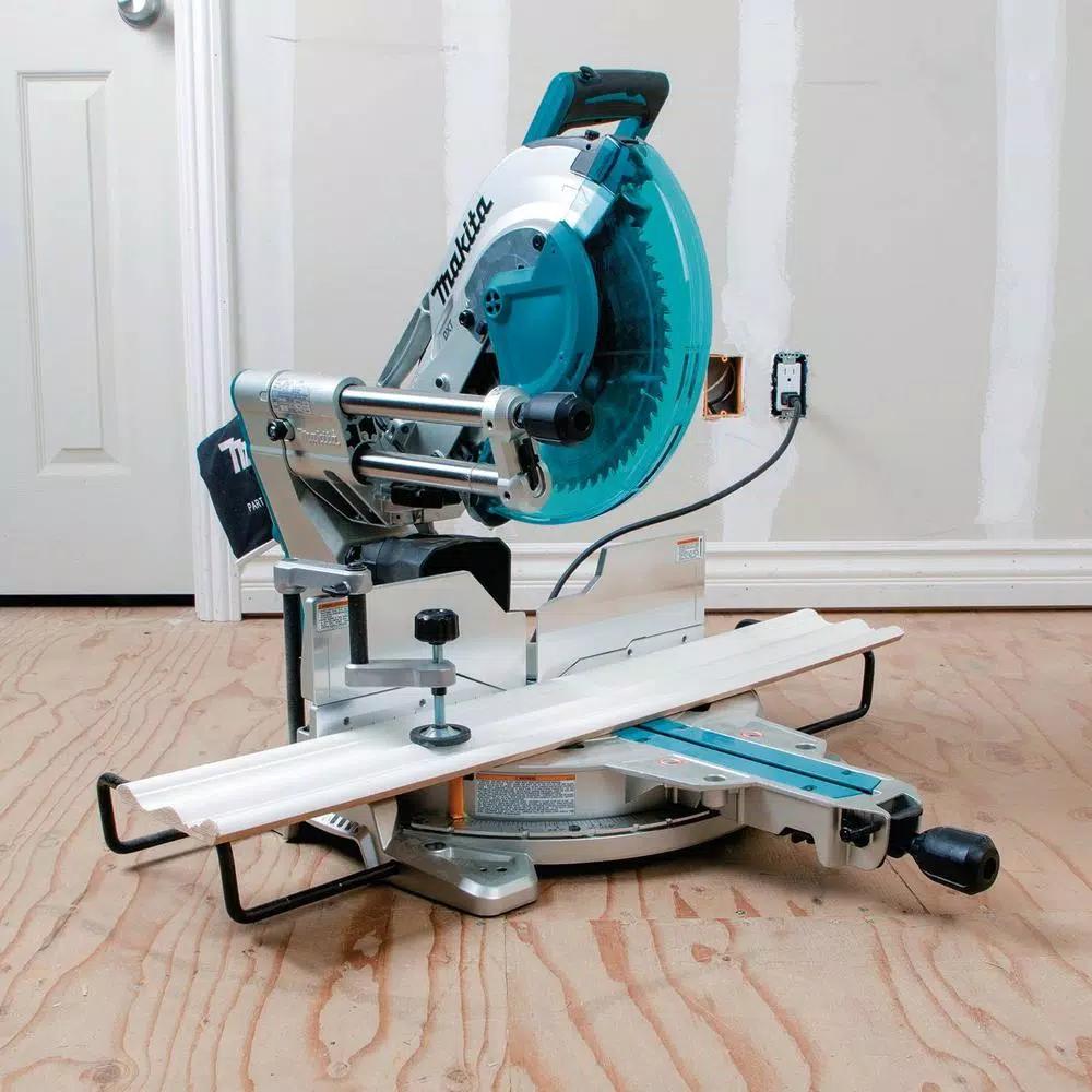 Makita 12 in. 15 Amp Dual-Bevel Sliding Compound Miter Saw with Laser & AF601 16-Gauge Finish Nailer Bundle