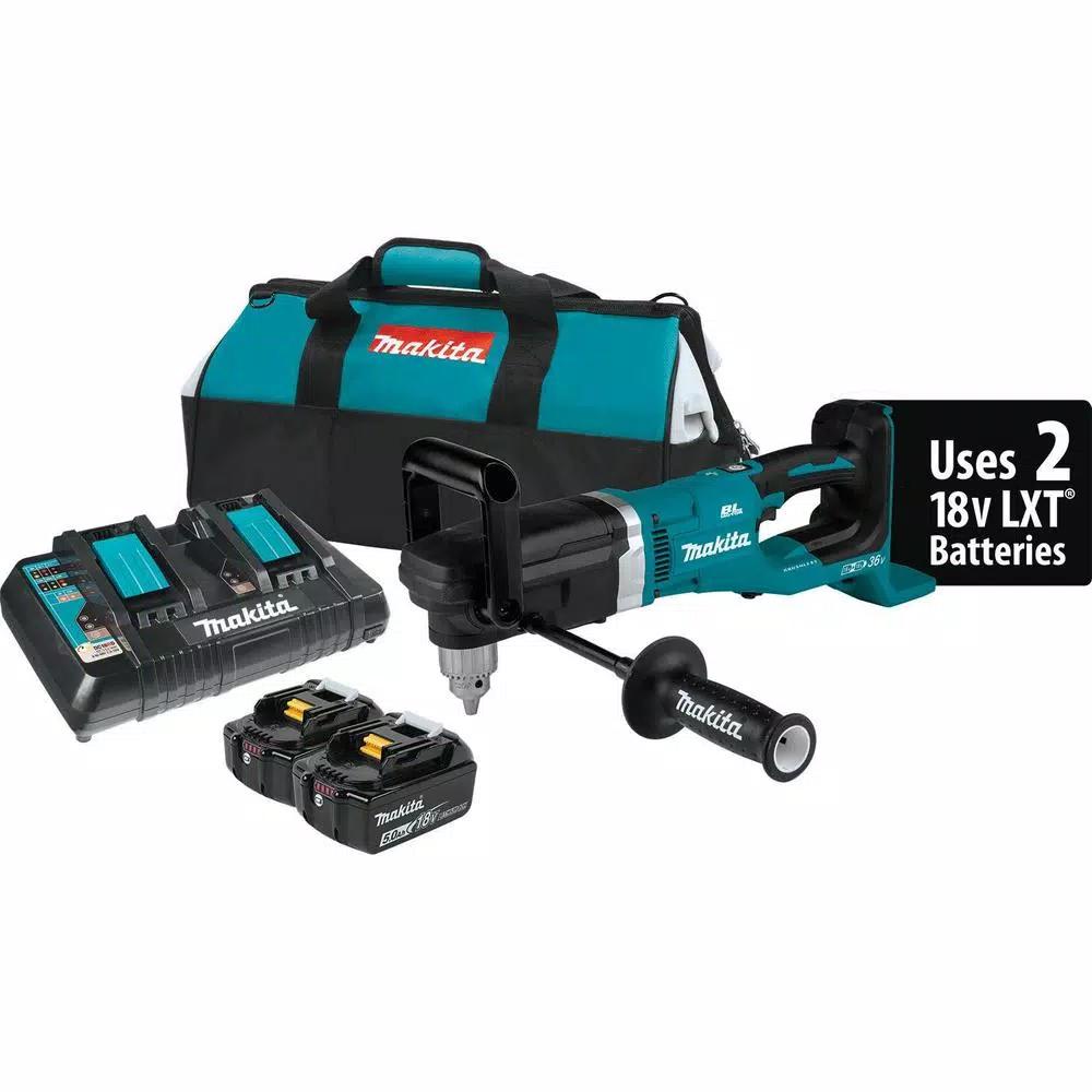 Makita 18V X2 (36V) LXT Brushless 1/2 in. Right Angle Drill Kit with Bonus 18V LXT Brushless Impact Driver