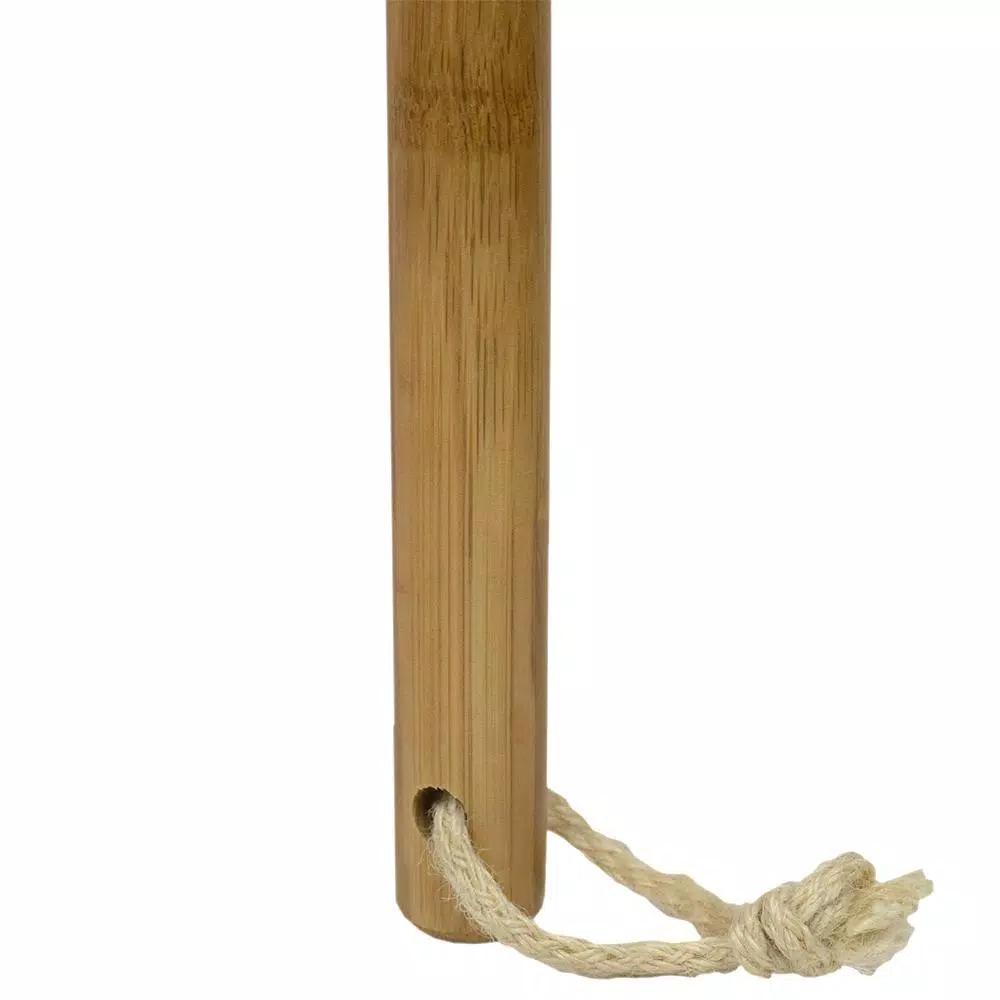 Home Basics Bliss 10 in. Angle Broom with Eco-Friendly Bamboo Handle and Nylon Bristles