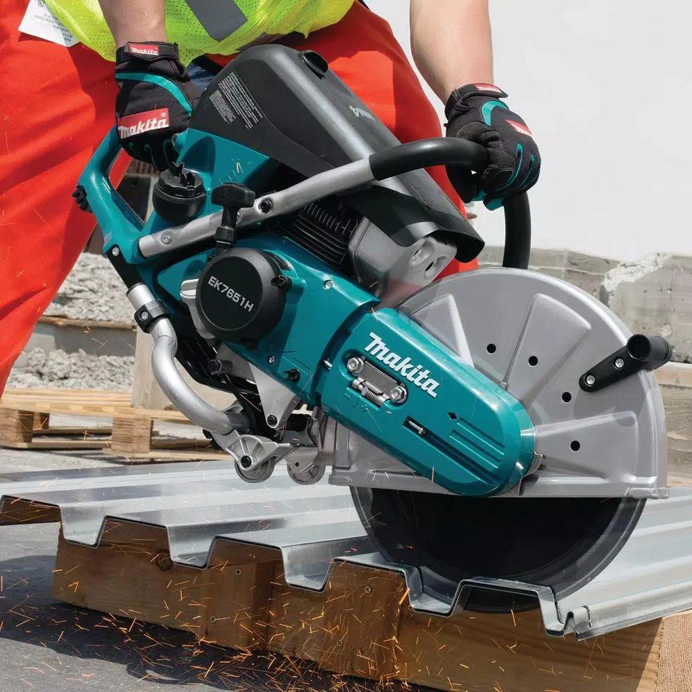 Makita 14 in. 76cc 4-Stroke Gas Power Cutter with Bonus 14 in. Segmented Rim Diamond Blade
