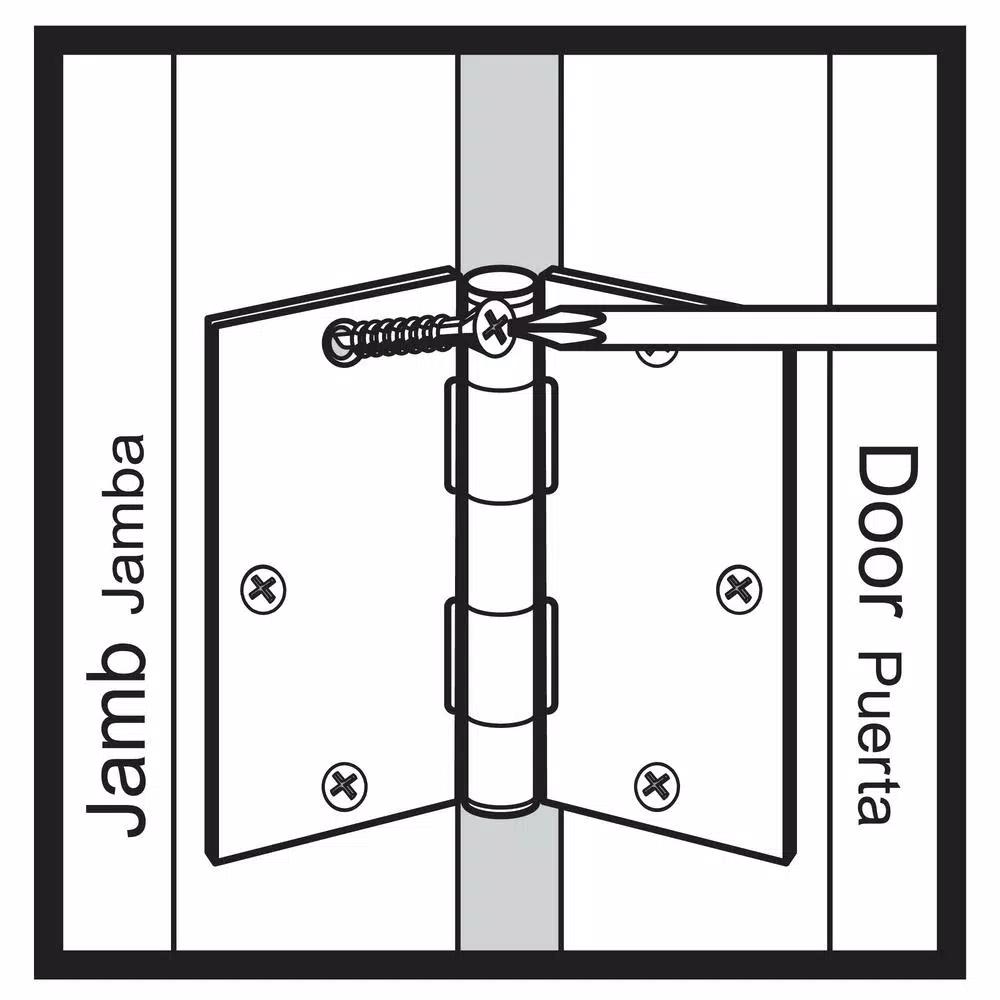Everbilt 3-1/2 in. x 5/8 in. Radius Oil-Rubbed Bronze Smooth Action Steel Door Hinge