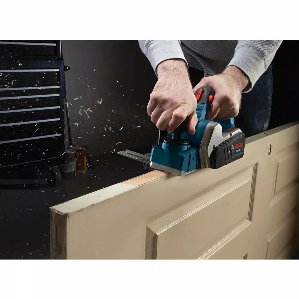 Bosch 6.5 Amp 3-1/4 in. Corded Planer Kit with Woodrazor Tungsten Carbide Blades (2-Pack)
