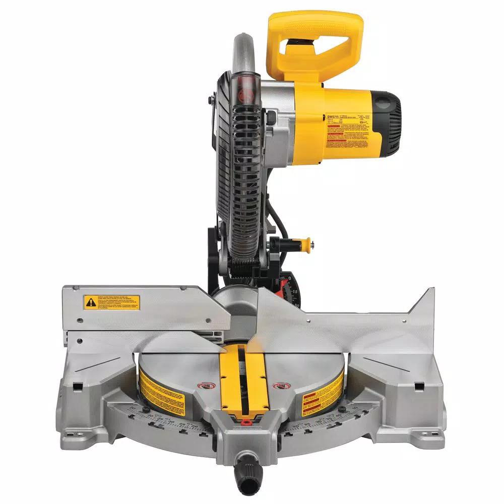 DEWALT 12 in. 15 Amp Corded Single Bevel Compound Miter Saw with Heavy-Duty Work Stand
