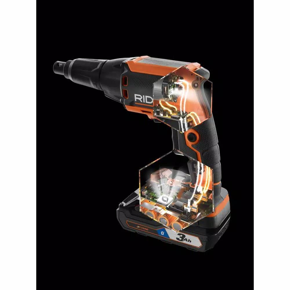 RIDGID 18V Cordless Brushless Drywall Screwdriver with Collated Attachment and Nose Cone (Tool Only)