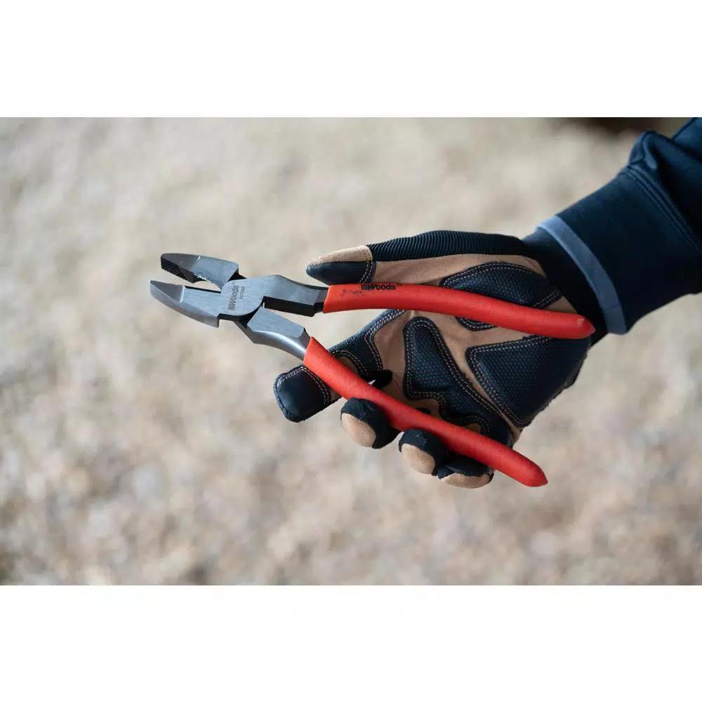 Southwire The Woods 9 in. Side Cutting Pliers, Forged Carbon Steel Linesman Pliers