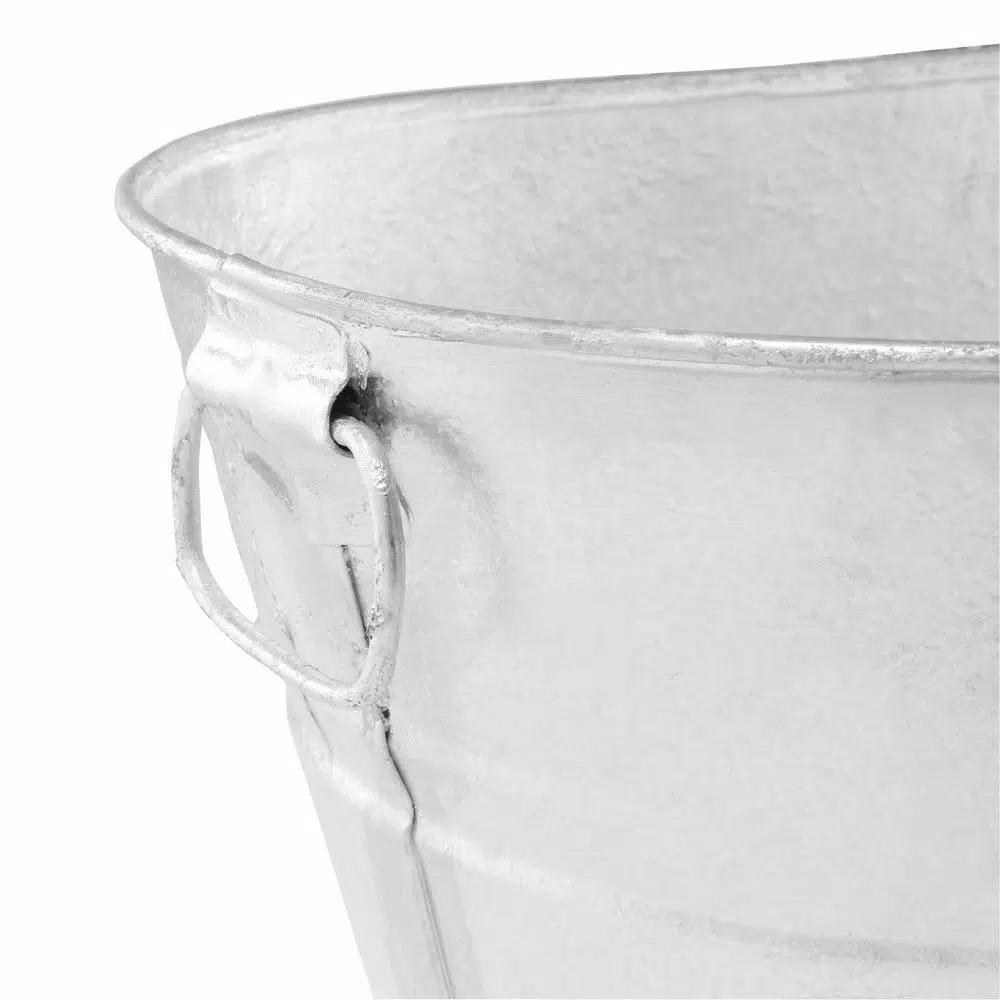 Behrens 7.5 Gallon Hot Dipped Steel Oval Tub - Galvanized Metal Planter & Utility Trough