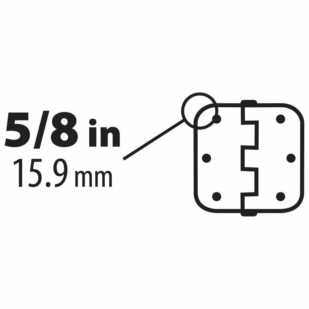 Everbilt 3-1/2 in. x 5/8 in. Radius Oil-Rubbed Bronze Smooth Action Steel Door Hinge