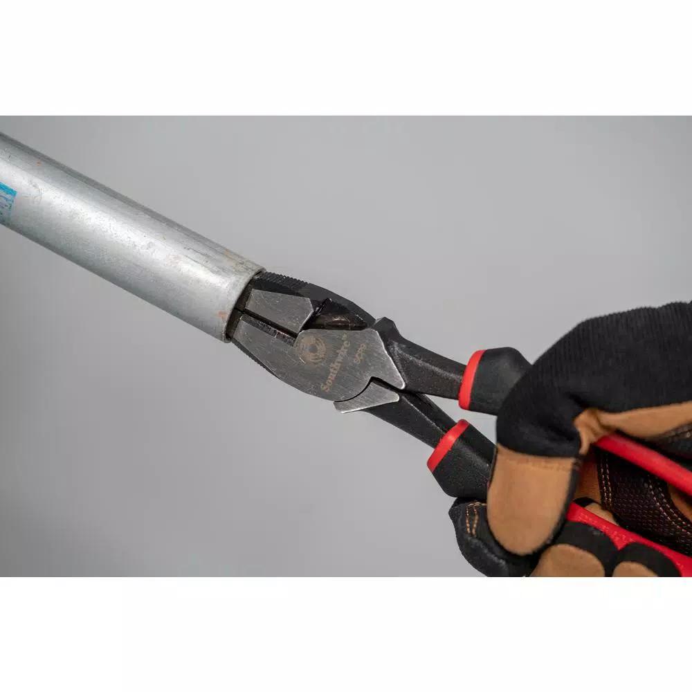 Southwire 9 in. Hi-Leverage Side Cutting Pliers, Drop Forged 6150 Alloy Steel