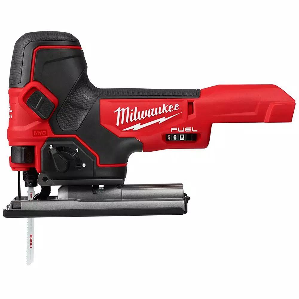 Milwaukee M18 FUEL 18V Brushless Compact Router and Barrel Grip Jig Saw Combo Kit (Tool-Only)