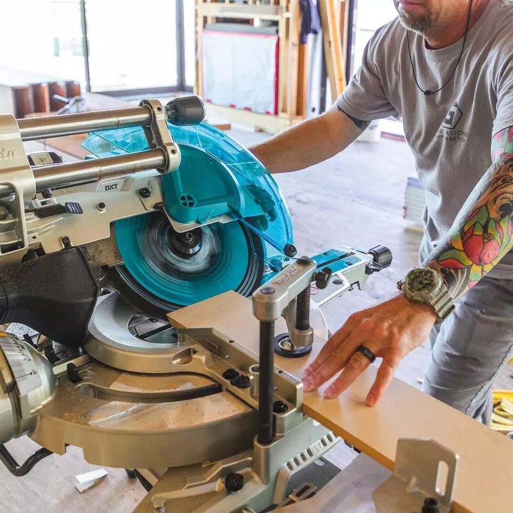 Makita 18V X2 LXT 12 in. Brushless Dual-Bevel Sliding Compound Miter Saw Kit with Bonus 18V LXT Jigsaw
