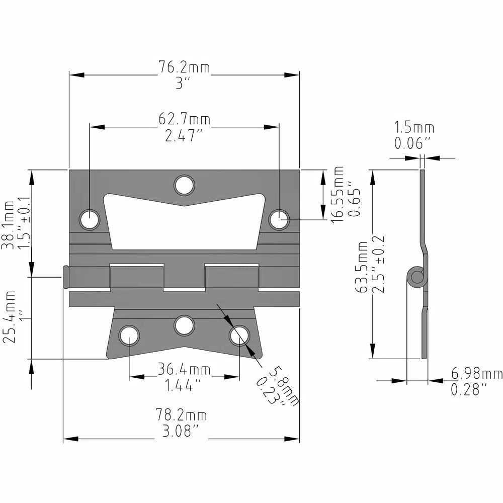 Everbilt 1.25 in. x 3 in. White Non-Mortise Door Hinges, 2-Pack