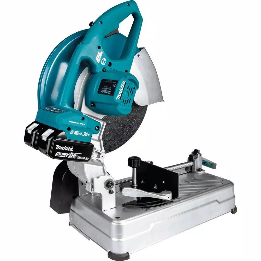 Makita 18V X2 LXT Brushless 14 in. Cordless Cut-Off Saw Kit with 5.0 Ah Batteries and Charger