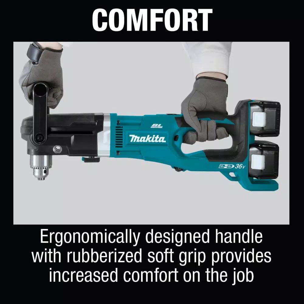 Makita 18V X2 (36V) LXT Brushless 1/2 in. Right Angle Drill Kit with Bonus 18V LXT Brushless Impact Driver