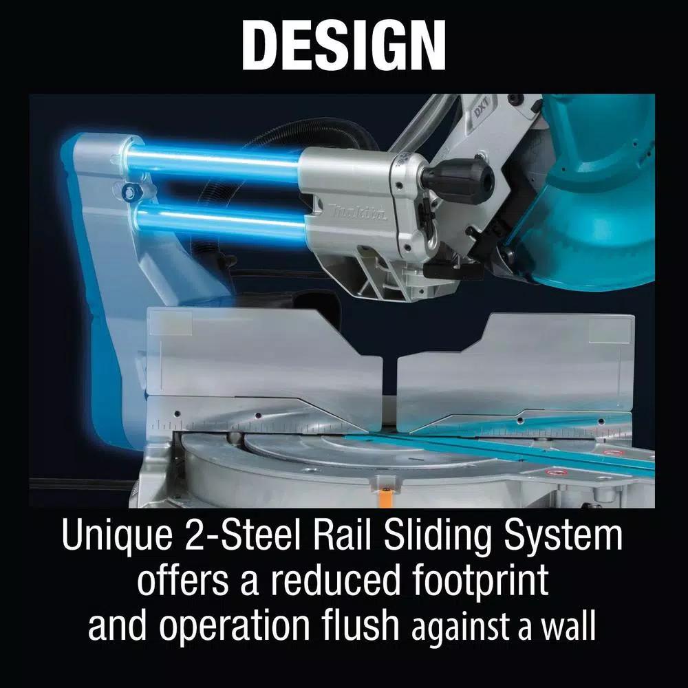 Makita 12 in. 15 Amp Dual-Bevel Sliding Compound Miter Saw with Laser & AF601 16-Gauge Finish Nailer Bundle