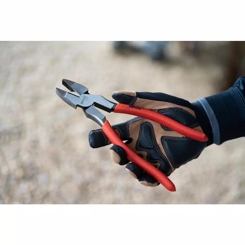 Southwire The Woods 9 in. Side Cutting Pliers, Forged Carbon Steel Linesman Pliers