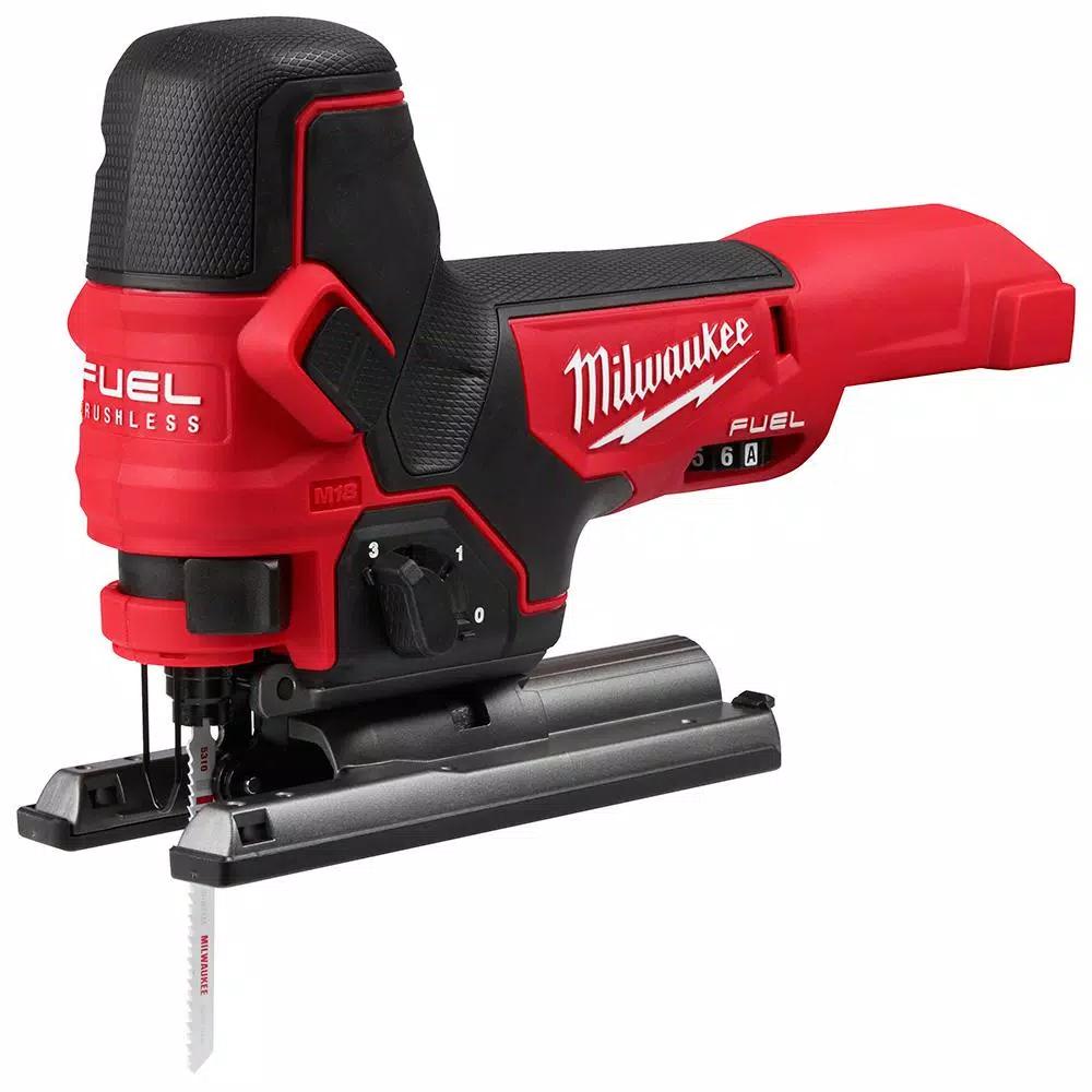 Milwaukee M18 FUEL 18V Brushless Compact Router and Barrel Grip Jig Saw Combo Kit (Tool-Only)