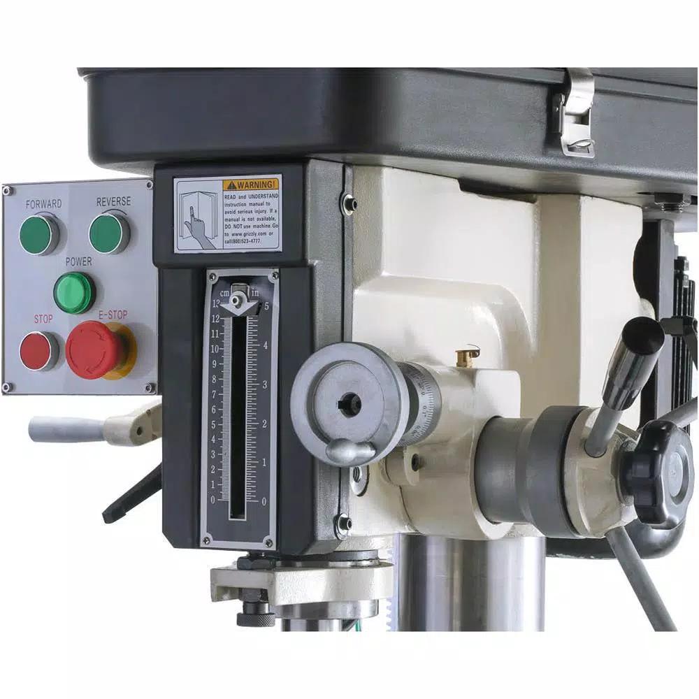 Grizzly Industrial 2 HP Mill/Drill with Table Stand and R-8 Spindle, 220V Stationary Drill Press