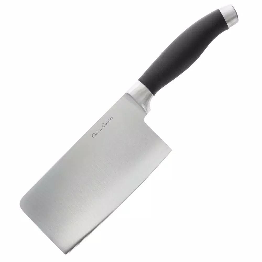 Classic Cuisine 6.5 in. Stainless Steel Chopper Cleaver Knife with Non-Slip Comfort Grip