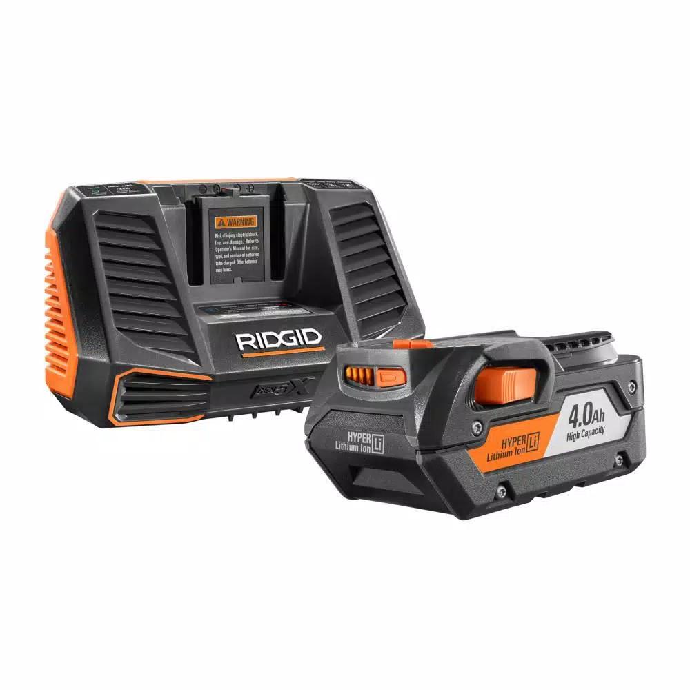 RIDGID 18V OCTANE Cordless Brushless 3-1/4 in. Hand Planer Kit with 4.0 Ah Battery and Charger