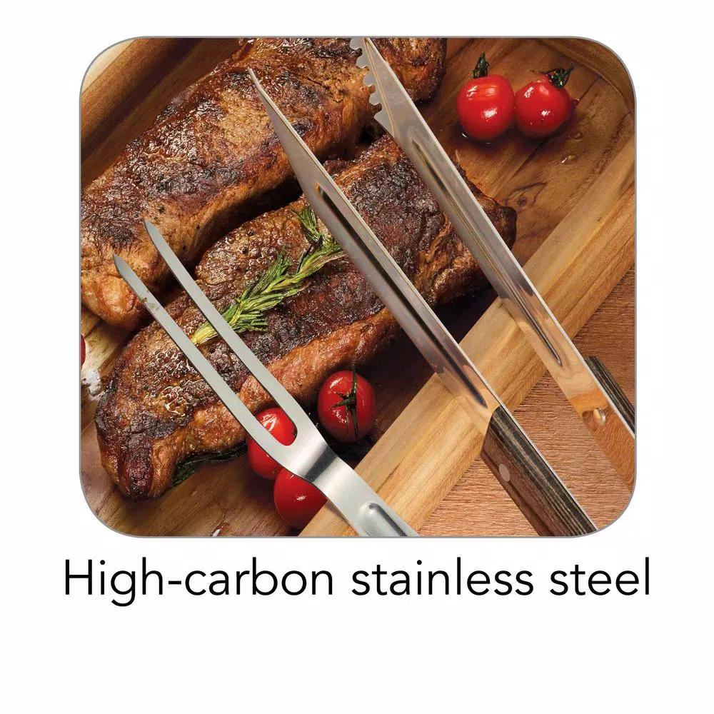 Tramontina Churrasco Stainless Steel Grill Tongs and Fork 2-Piece Set